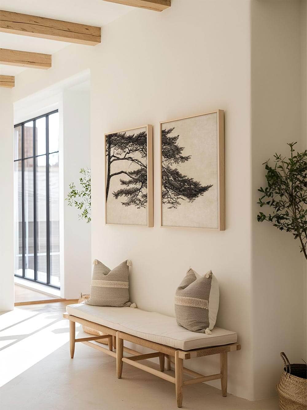 Modern Antique Prints - Wholesale Wall Art Set - Minimalist Pine – Japandi Art Print Set4