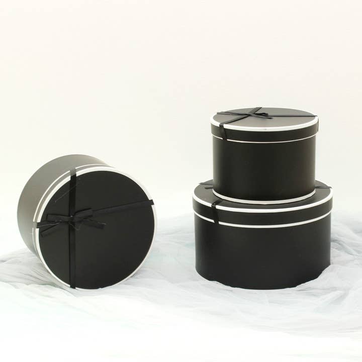 Elegant Design Supply - Wholesale Gift Box - French Inspired Round Flower Gift Box with Ribbon