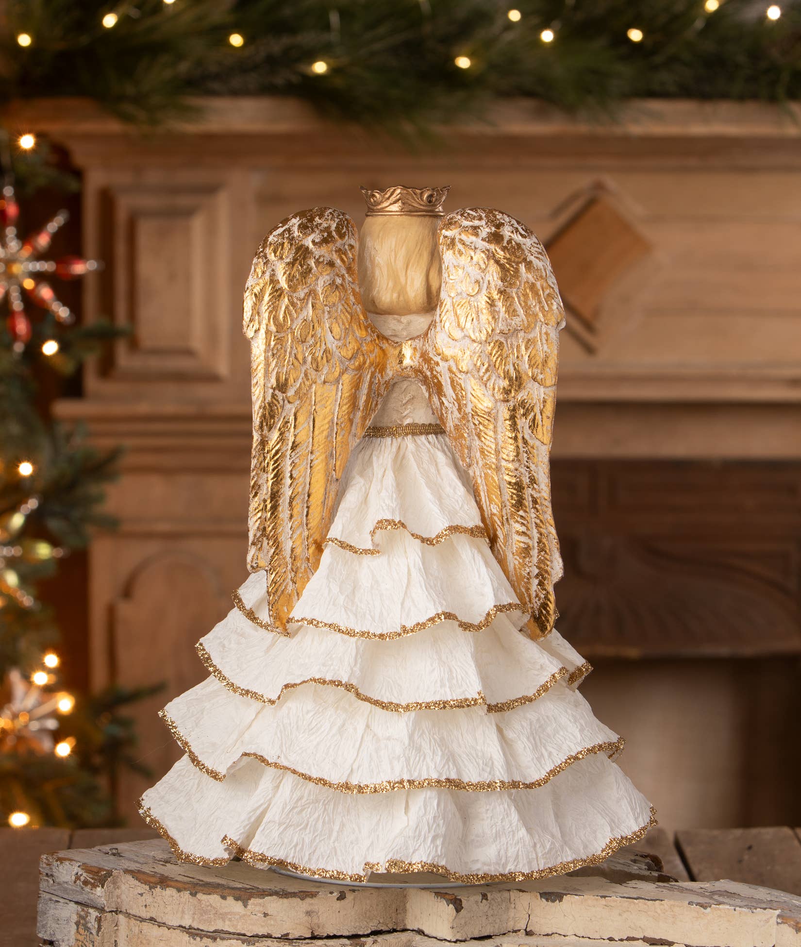Bethany Lowe Designs - Wholesale Decorative Figurine - Santos Angel With Paper Skirt1