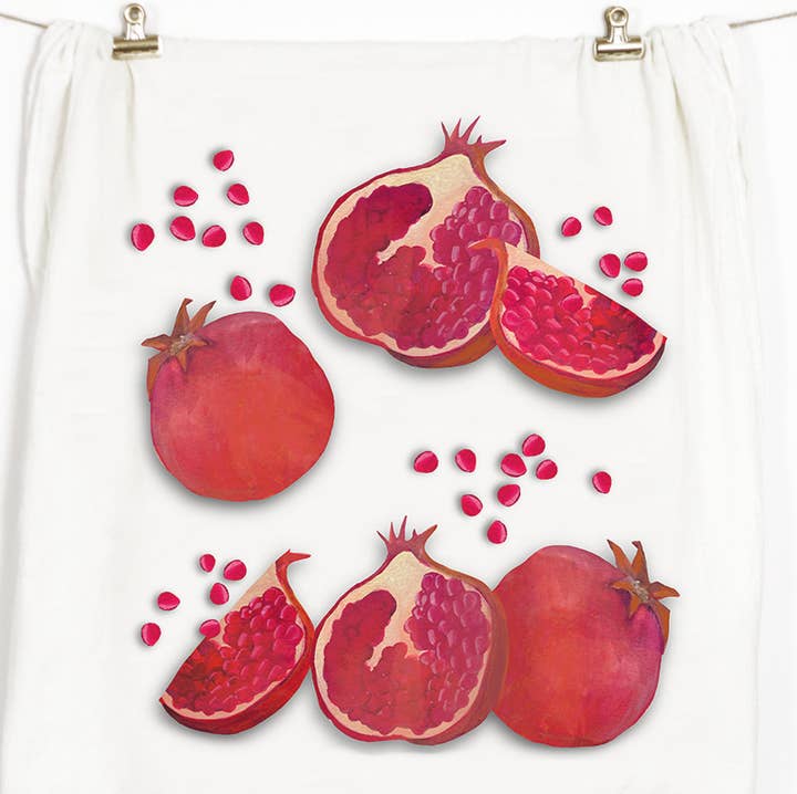 Pomegranates Tea Towel for wholesale by Honey Brush Design®