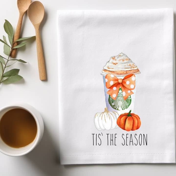 Tis the Season hand towel; Fall hand towel for wholesale by Shells Primitives/No Place Like Home