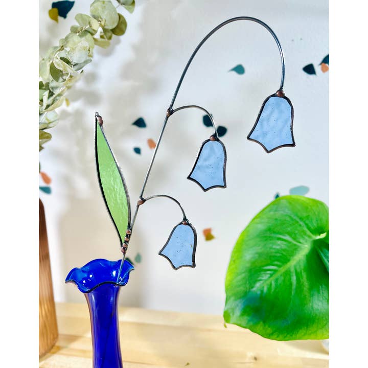 Samara Designs Studio - Wholesale Artificial Flowers - Stained Glass Bluebell Stem