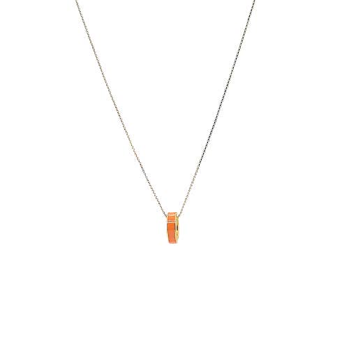 WEWA ORANGE CIRCLE CHIP NECKLACE for wholesale by JASON HYDE