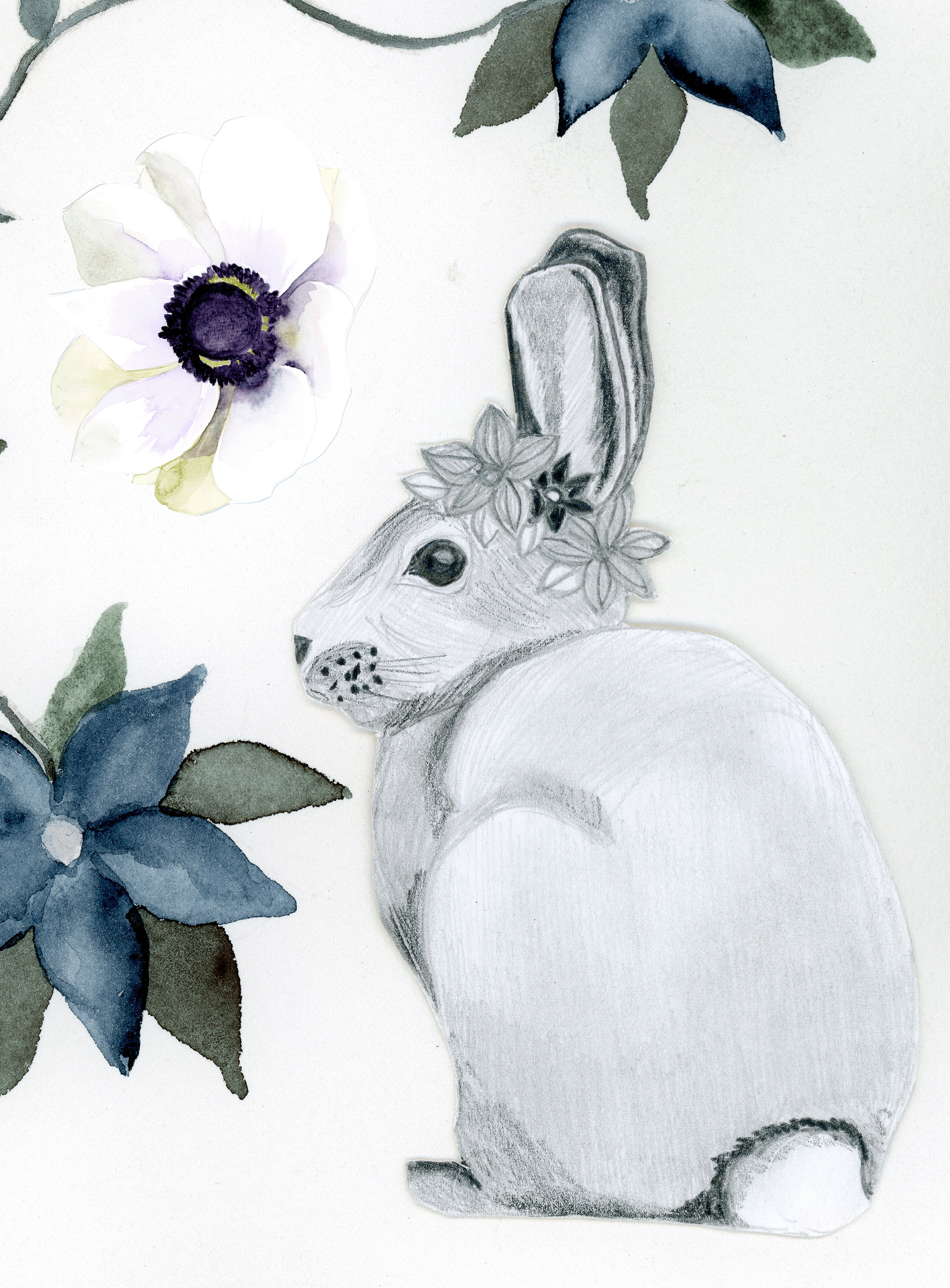 Jen Ray Studio - Wholesale Art Print - Rabbit Watercolor Giclee Fine Art Print2