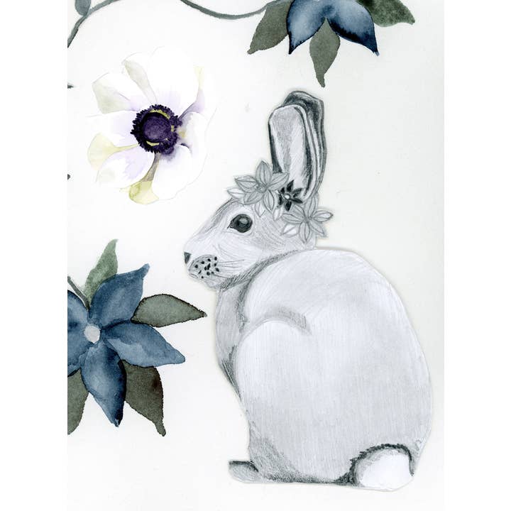 Jen Ray Studio - Wholesale Art Print - Rabbit Watercolor Giclee Fine Art Print2