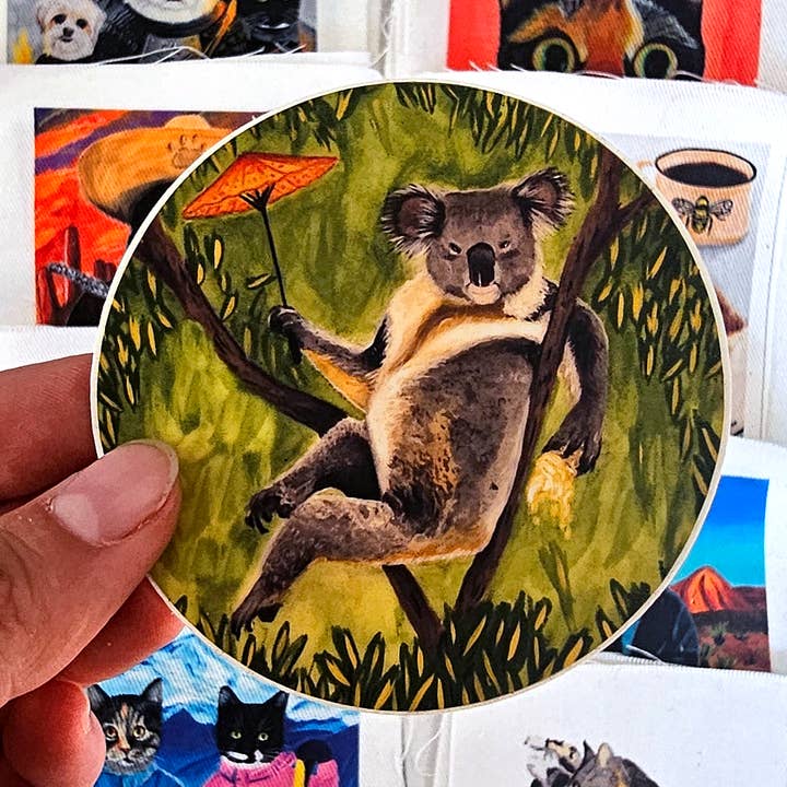 Autocolante Vinil Koala com Gelado por atacado de MeerCatArt