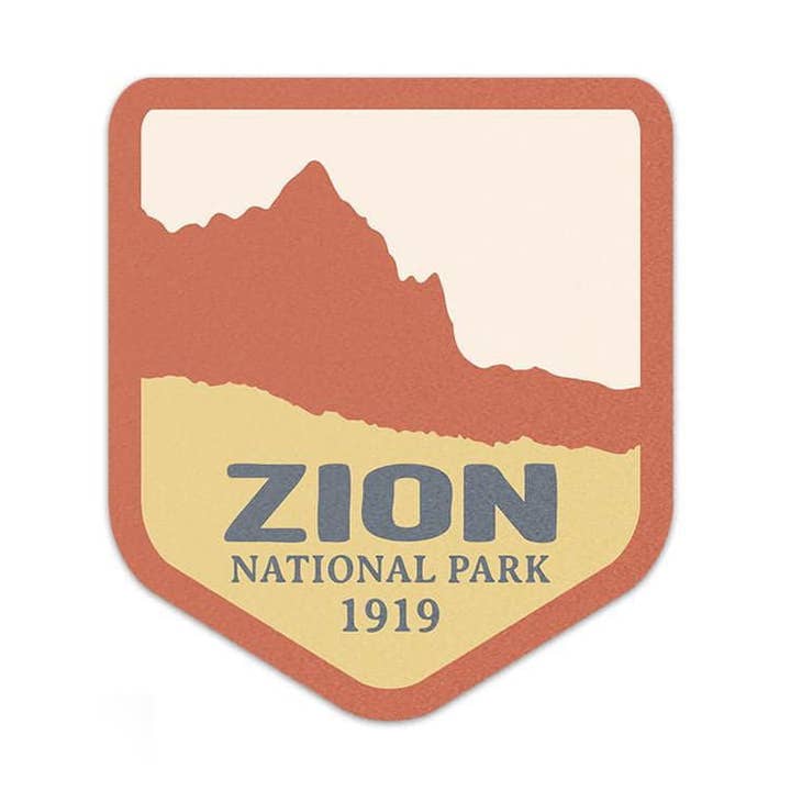 Zion National Park Sticker | National Park Decal for wholesale by Albion Mercantile Co.