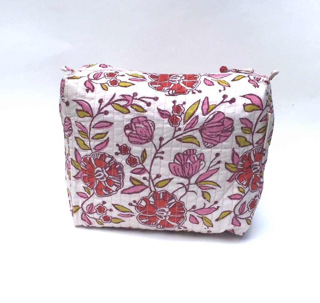 Mehera Shaw - Wholesale Makeup/Cosmetic Bag - Cosmetics Bag - Quilted Hand Block Print Cotton21