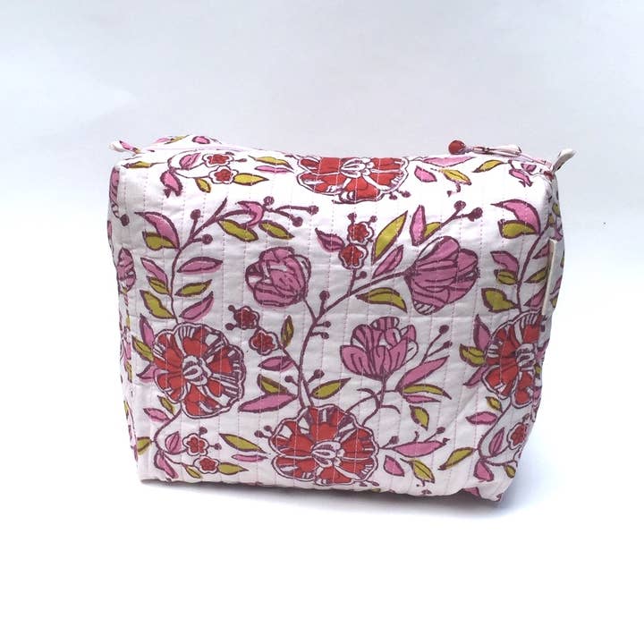 Mehera Shaw – wholesale Make-up/cosmetic bag – Cosmetics Bag - Quilted Hand Block Print Cotton21