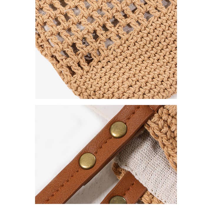 lilyandlaceboutique - Vente Tote bag – femme - Grand sac décontracté en coton tricoté