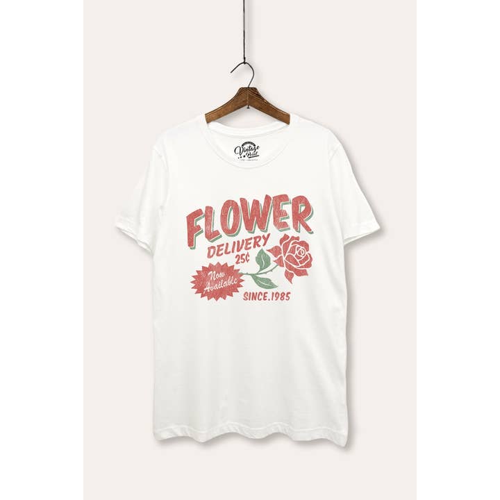 STARCHIS - Wholesale T-Shirt (Graphic) - Women's - FLOWER DELIVERY WOMEN'S BASIC GRAPHIC T-SHIRT