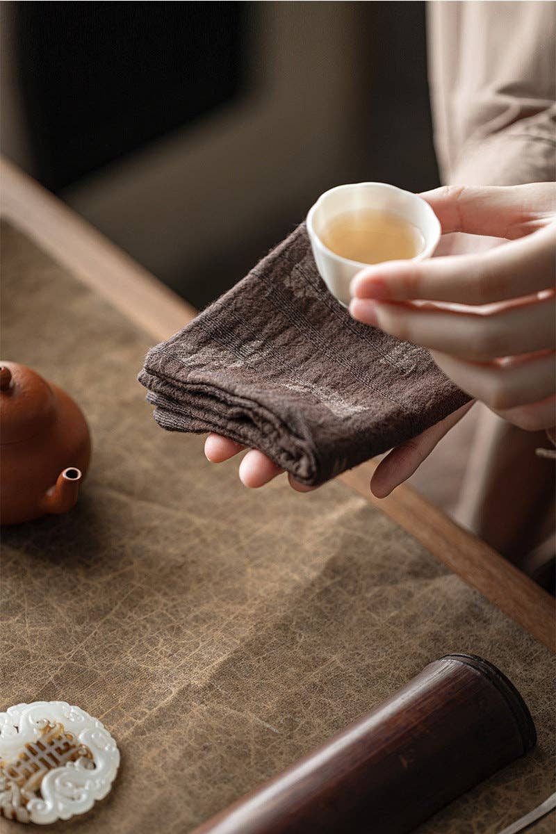 Gohobi （We cover U.S. import duties） - Vente Torchons - Gohobi Serviette de Thé Gongfu en Coton et Lin Teints à la Main20