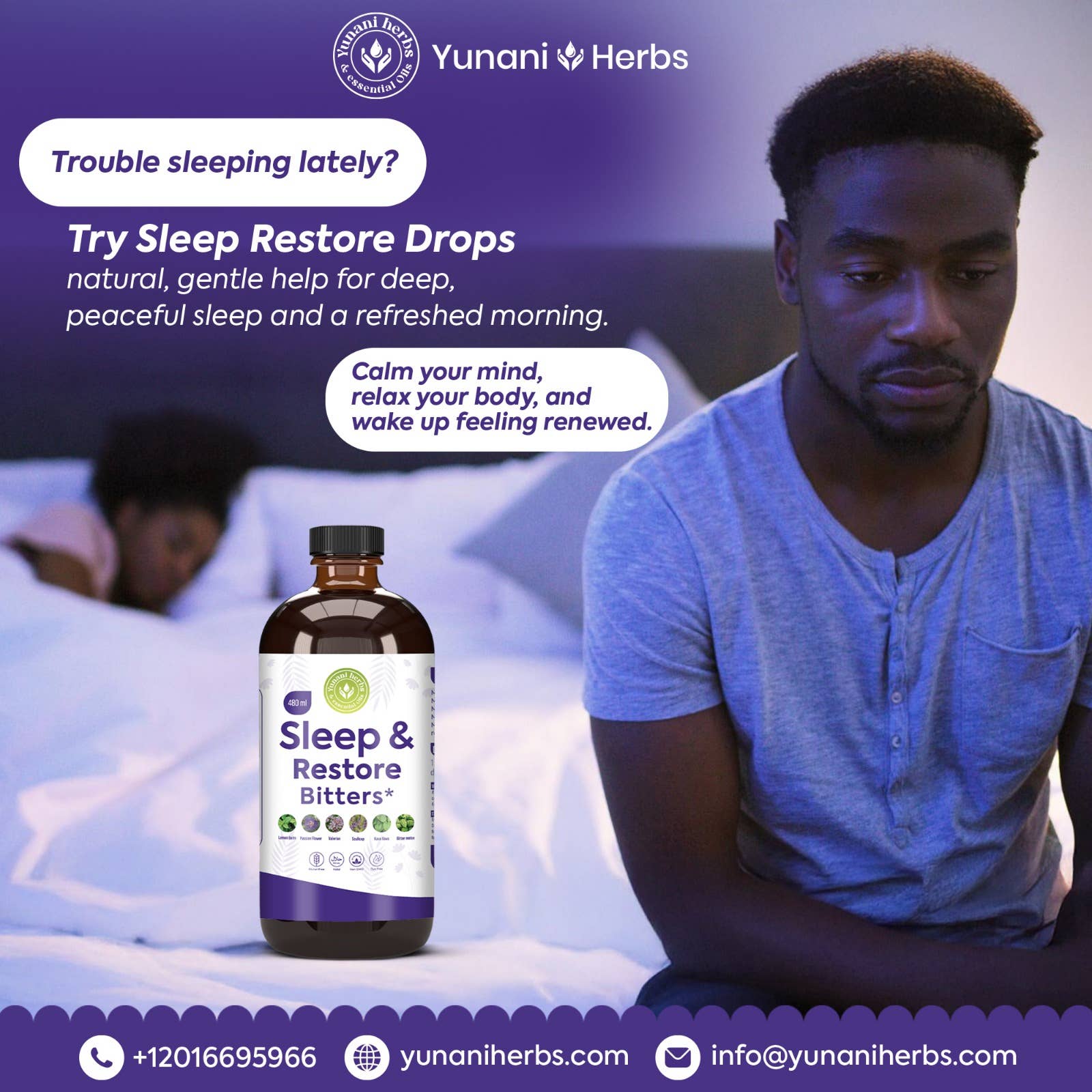 Yunani Herbs & essential Oils - Wholesale Oral Supplement/Vitamin - Sleep & Restore Bitters