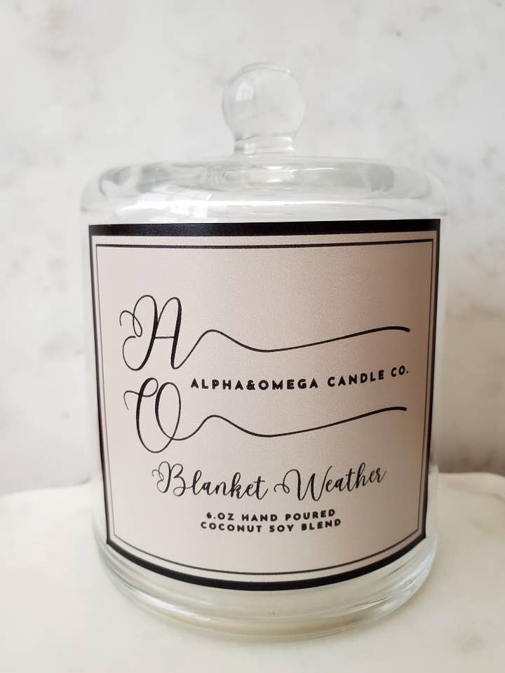 Coperta Meteo 6 oz Miscela di Cocco e Soia per la vendita all'ingrosso da parte di Alpha & Omega Candle Co.