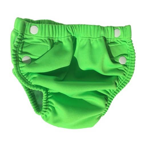 Nappy Swim Racer One Size ( 3-24 Month) Lime Smiley for wholesale by Strooem