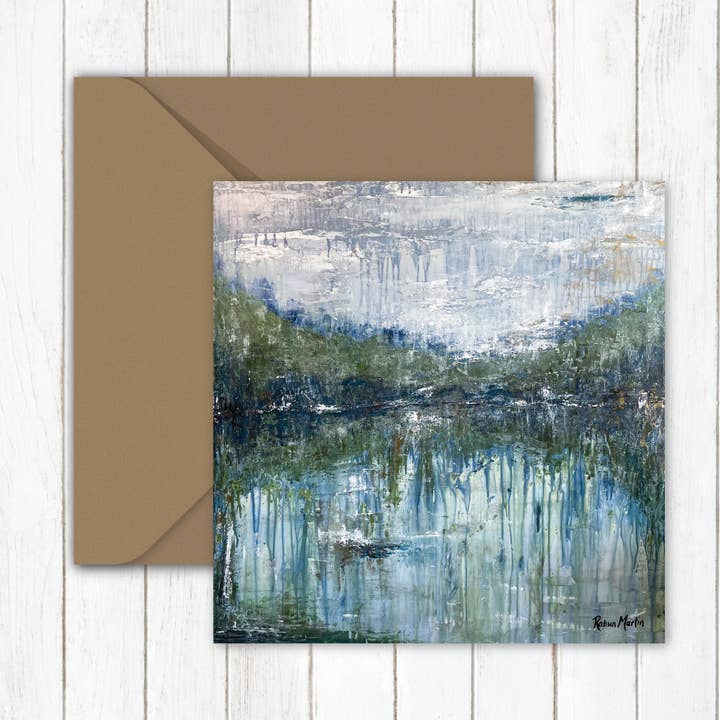 Carte de notes | « Ravine » | Art original, art abstrait pour la vente par Lulu and Tully