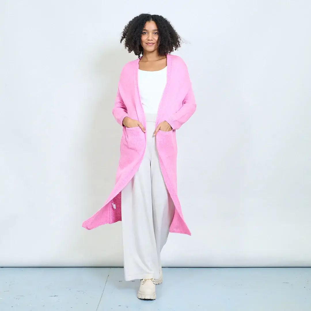 AMELÉ - Vente Cardigan – femme - Cardigan long en maille1