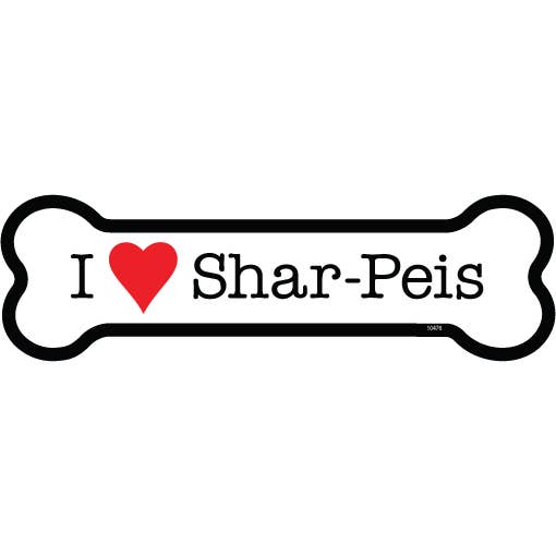 SJT Enterprises, Inc. – Großhandel Magnete – I (Herz) Shar-Peis 2 „x 7" Knochen geformte Auto-Magnete