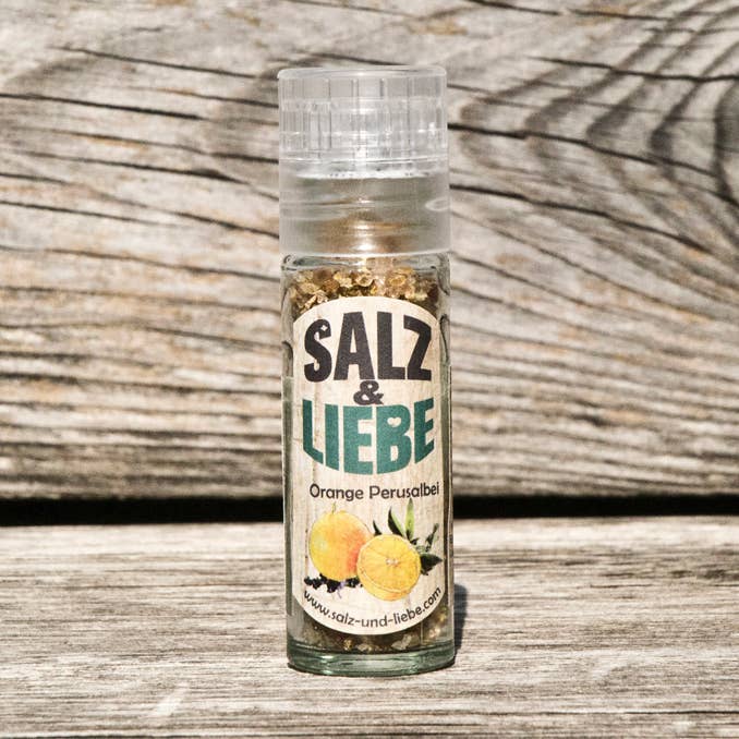 Organic orange perusalbei salt 25g for wholesale by Salz & Liebe