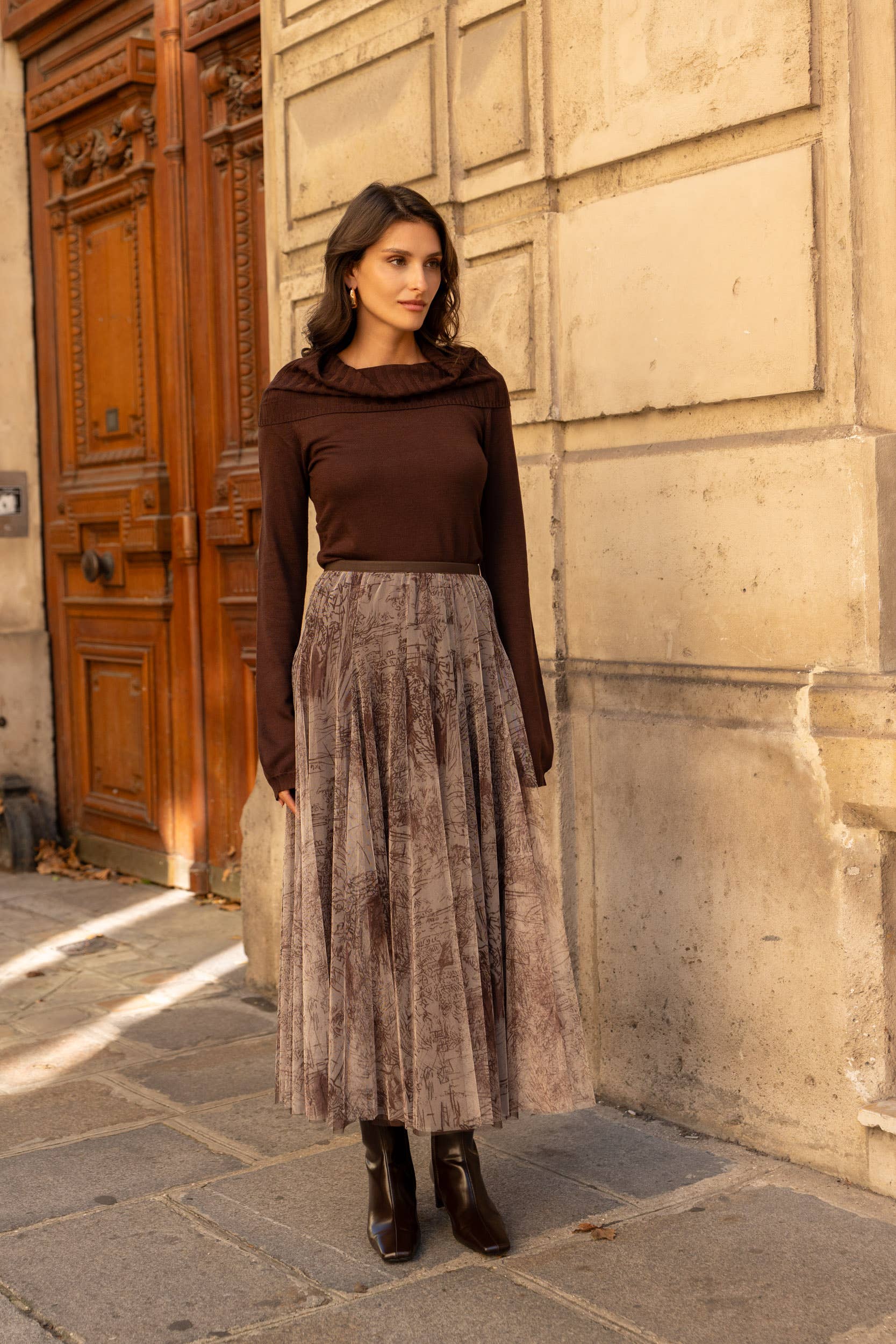 CHOKLATE PARIS - Wholesale Skirt - Women's - Amber skirt in toile de Jouy printed tulle - CK08202-19