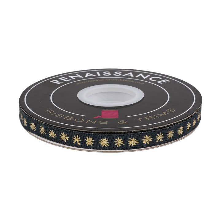 Renaissance Ribbons - Wholesale Ribbon – Gift wrapping - Gold Tinsel - 3/8" width - Farmhouse Christmas - 15 Yard Spool