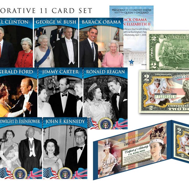 Drottning Elizabeth Ii ”65Th Coronation” Två dollar Bill Äkta för wholesale av The Merrick Mint