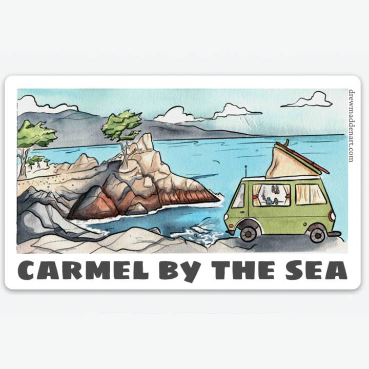Carmel Van Dreams for wholesale by Drew Madden Art Stickers
