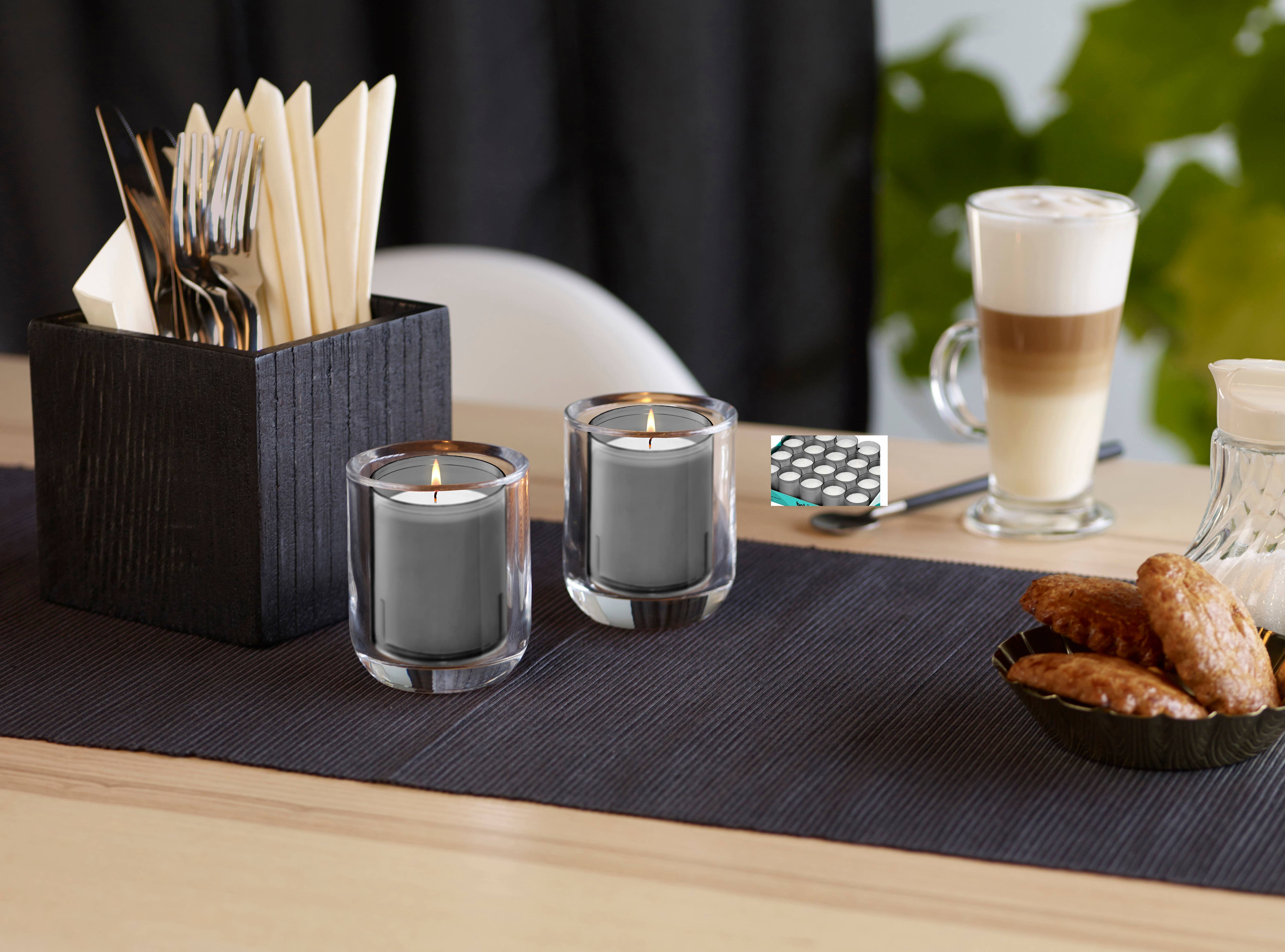 BOLSIUS – Engroshandel Votivlys – Votive lys i klare, ubrydelige plastikglas til restaurantbrug – pakke med 20 stk.25