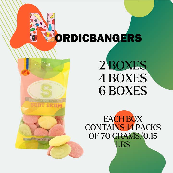 Nordicbangers - Swedish Candy - Wholesale Gummy - S-brand sour foam 70g Swedish Candy