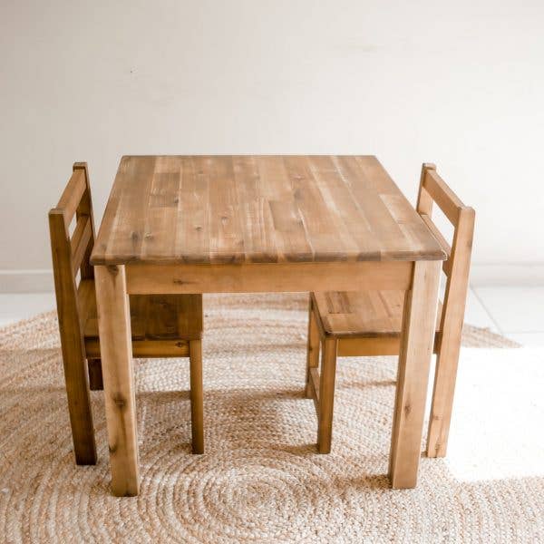 Hardwood Table With 2 Standard Chairs for wholesale by Q Toys