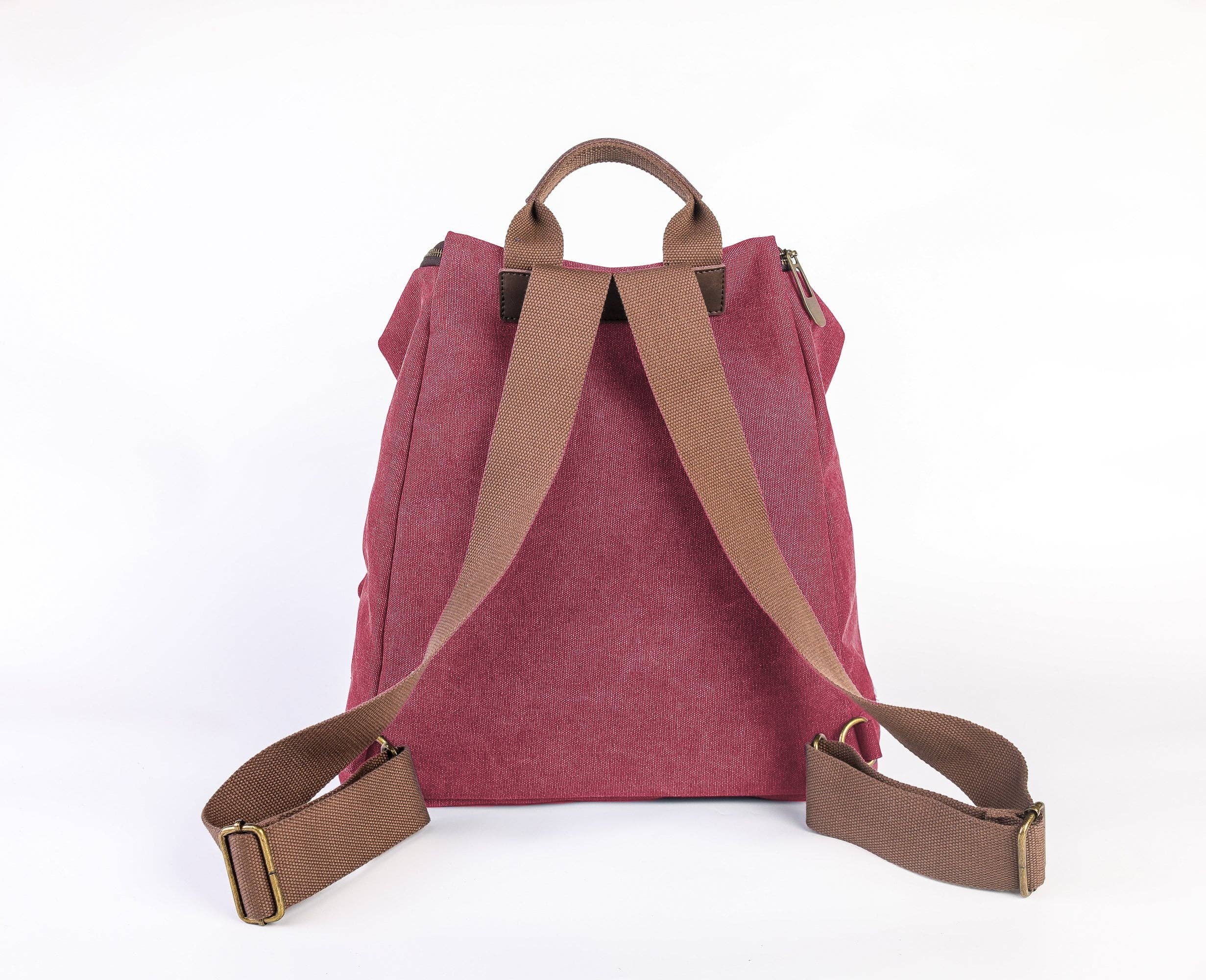 ZEDE PARIS - Wholesale Backpack - Women's - SAINT-PAUL - Canvas and leather backpack15