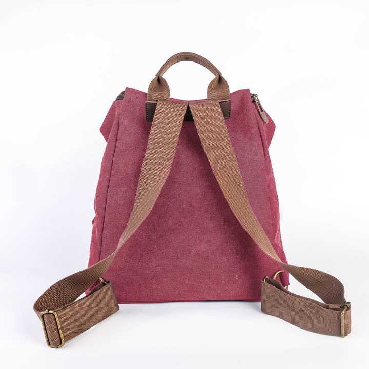 ZEDE PARIS - Vente Sac à dos – femme - SAINT-PAUL - Sac à dos en toile et cuir15