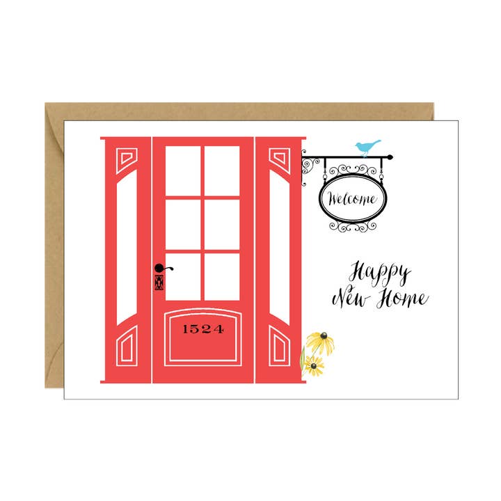 Carte de pendaison de crémaillère Happy New Home pour la vente par Idea Chic