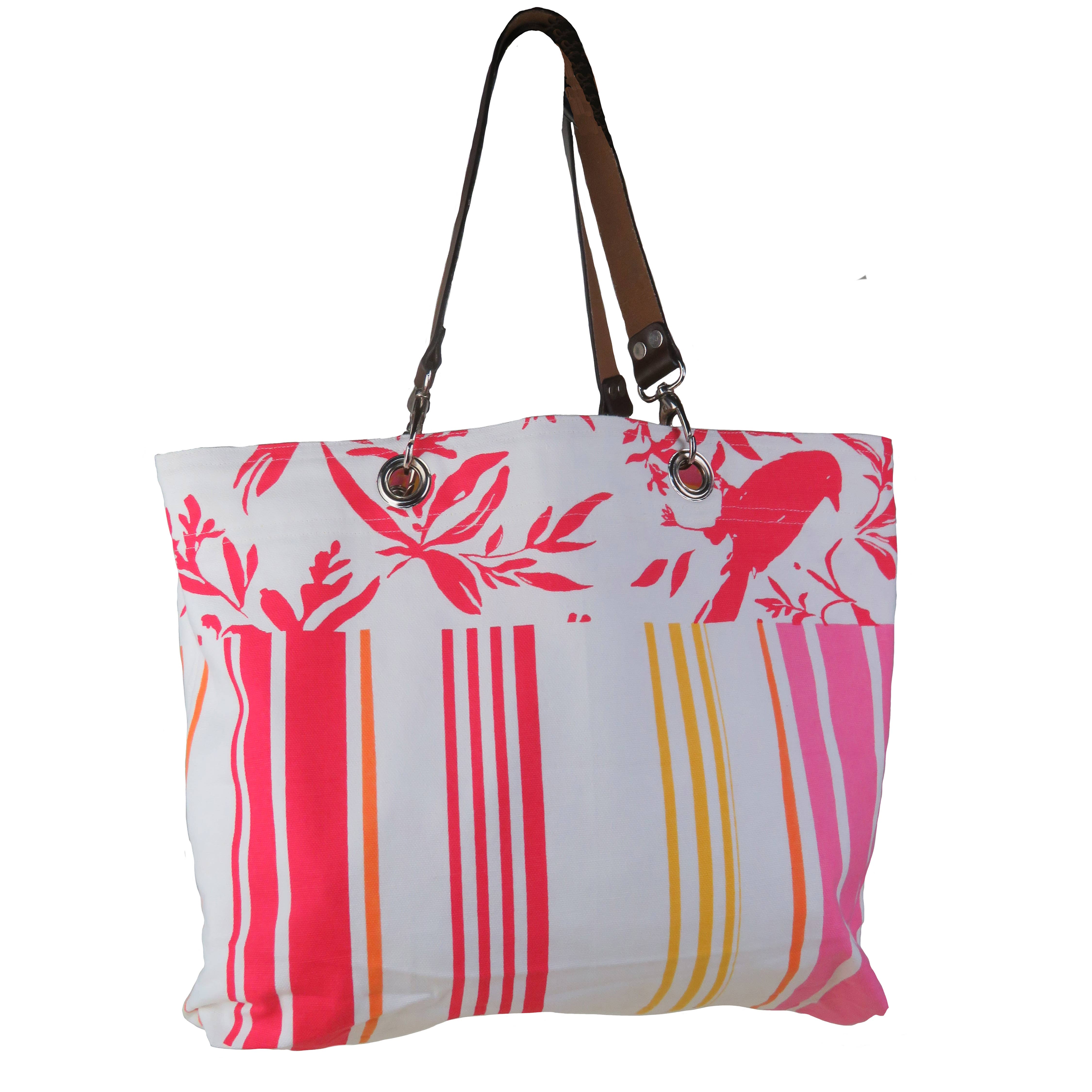 Supplement D'AM – Engroshandel Strandtaske – Brigitte Bardot France blå vendbar lærredstaske4