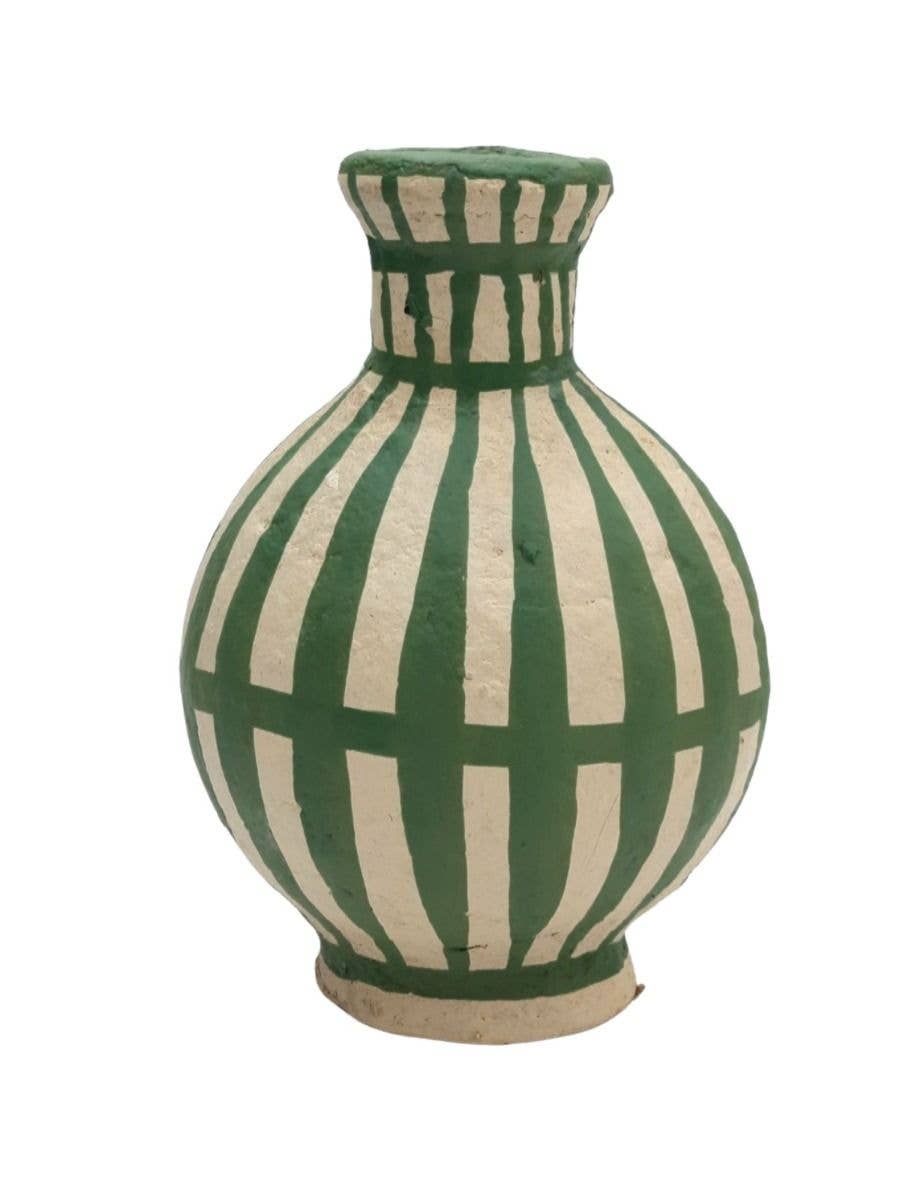 Status Collections - Wholesale Vase - Green Paper Mache 28x14cm