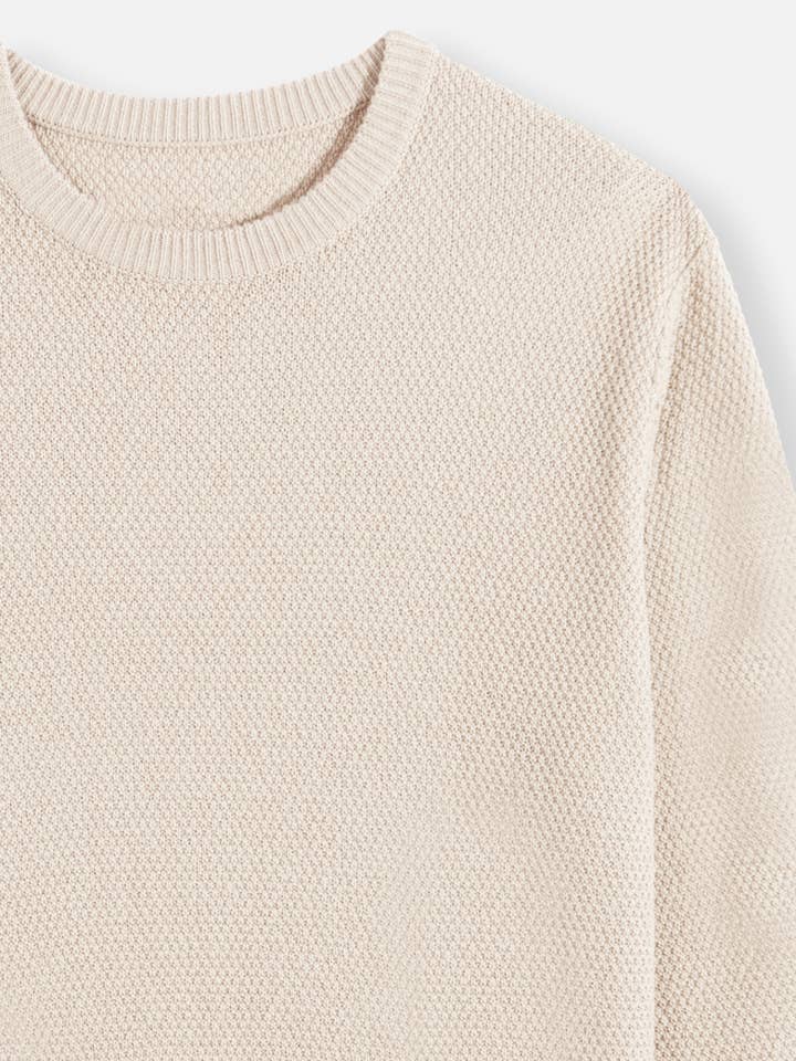 THE (REAL) GARCIA - Wholesale Knit Sweater - Men's - STRUCTURED SWEATER STONE6