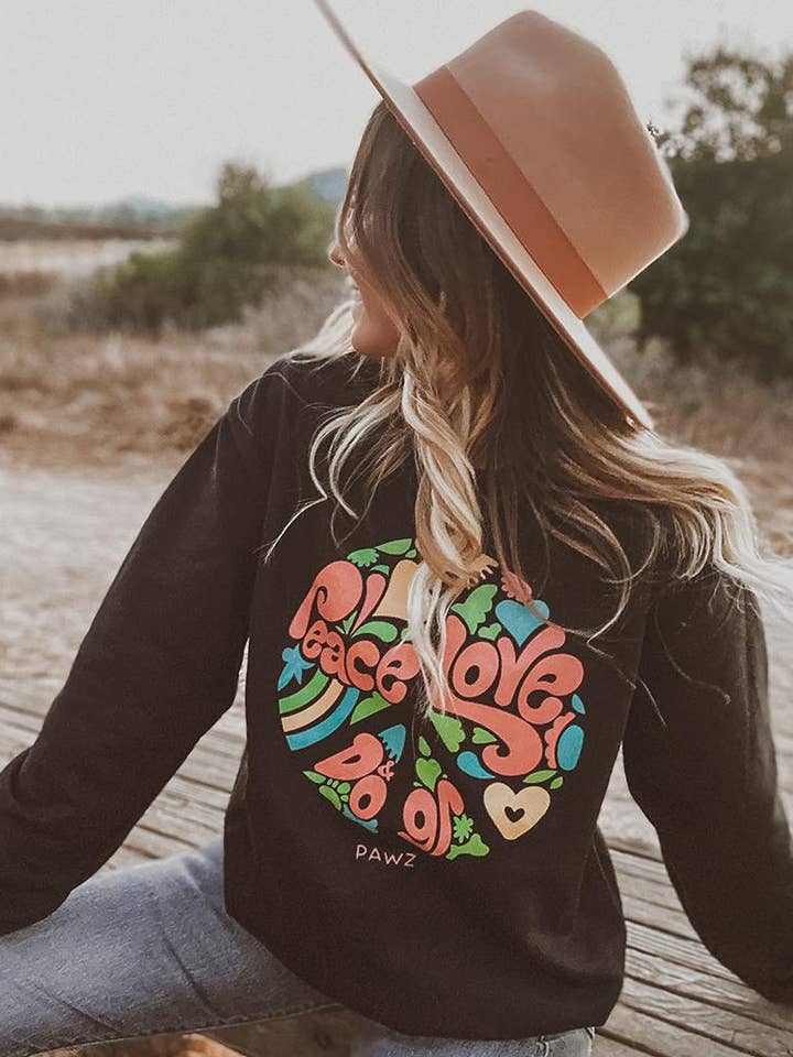 Girocollo Peace, Love, & Dogs per la vendita all'ingrosso da parte di PAWZ