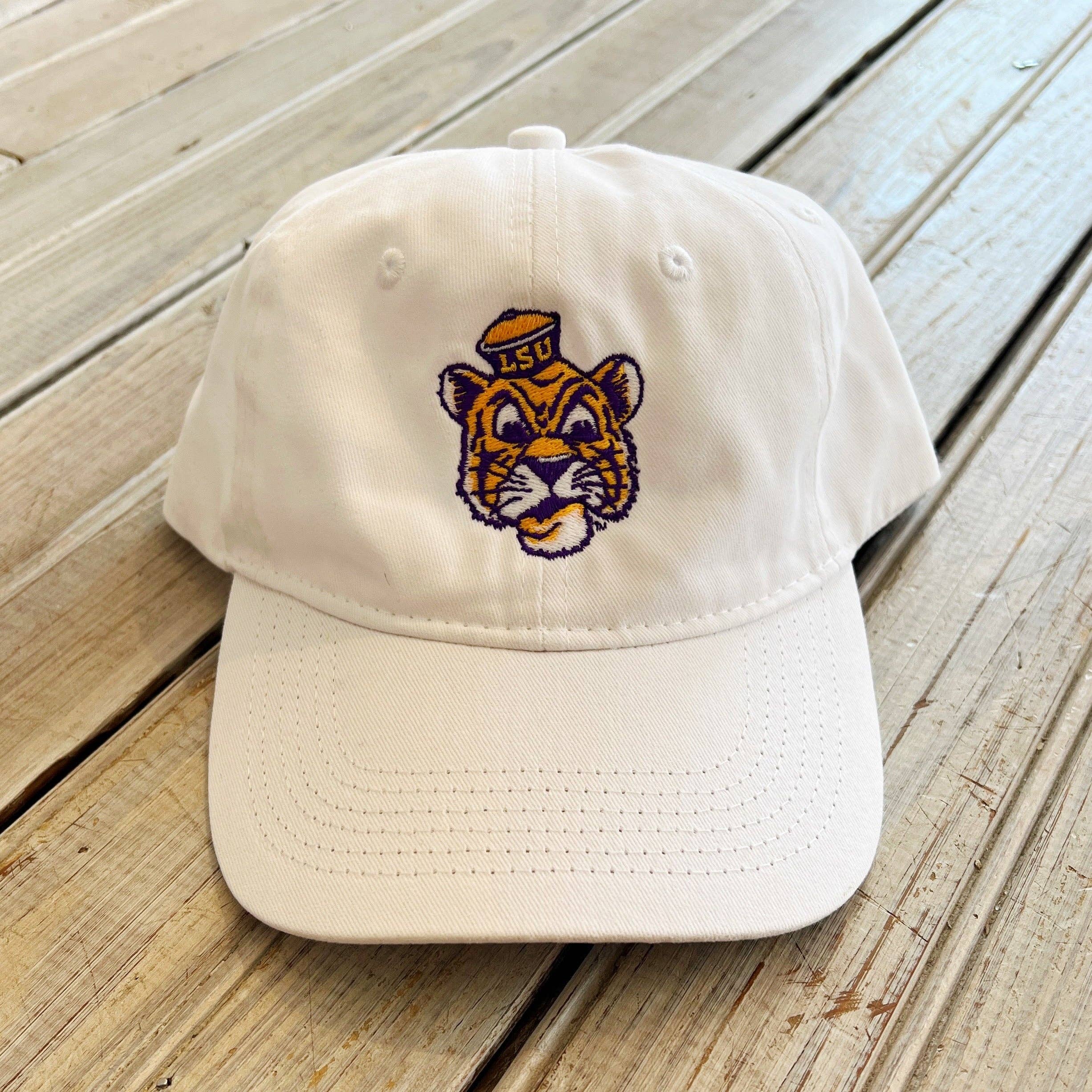 Nola Mercantile - Wholesale Baseball Cap - Unisex - LSU Sailor Mike Hat-white