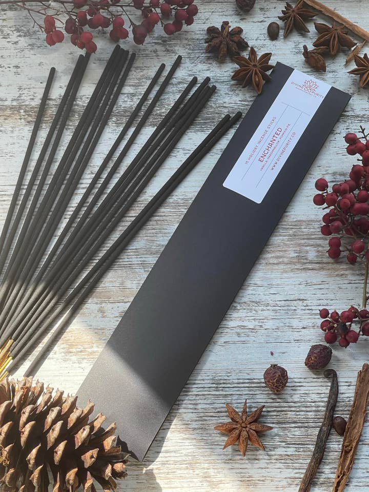 Enchanted (Vanilla Pumpkin Marshmallow) Incense for wholesale by Divine Purity Aurapothecary, LLC