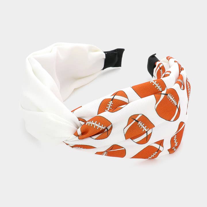 Sensibling Corp. - Wholesale Fashion Headband - Women's - Game Day Football Patterned Twisted Headband