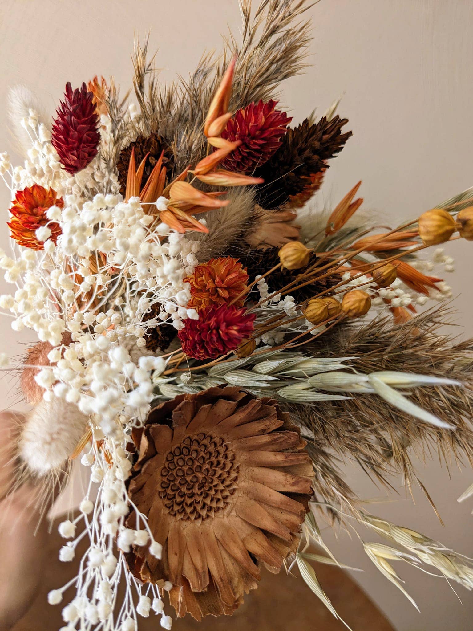 Maison Oline - Wholesale Dried/Pressed Flowers - CANNELLE | The bouquet of dried flowers in warm colors5