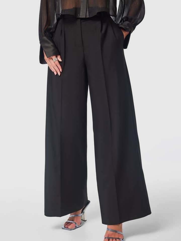 Closet London Wide Leg Trouser T9899 for wholesale by Closet London