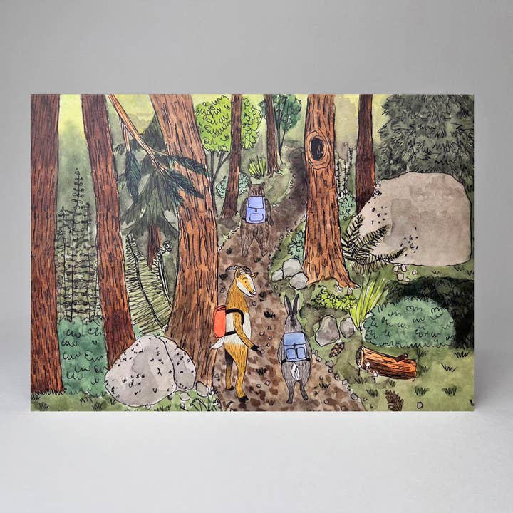 Studio Sardine - Wholesale Everyday Greeting Card - Hiking Crew A7 Size Notecards, Blank Greeting Cards