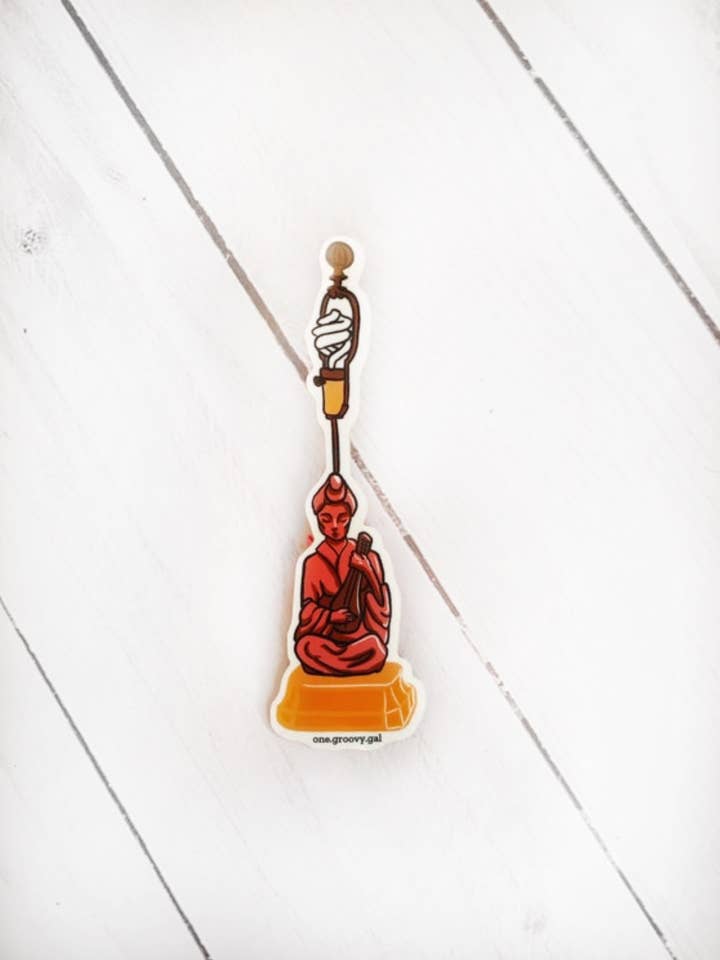 Mandolin Lamp Sticker for wholesale by OneGroovyGal