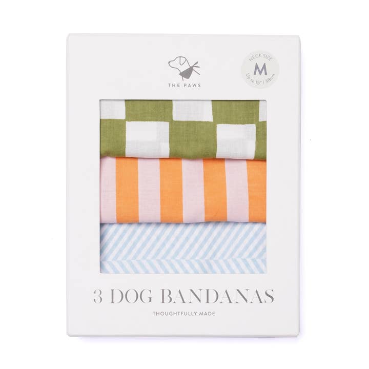 Kit com 3 bandanas para cães no mesmo tamanho - The Paws por atacado de The Paws