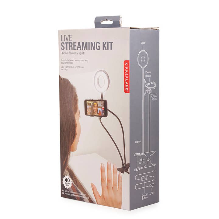 Live Streaming Kit for wholesale by Kikkerland Design Inc