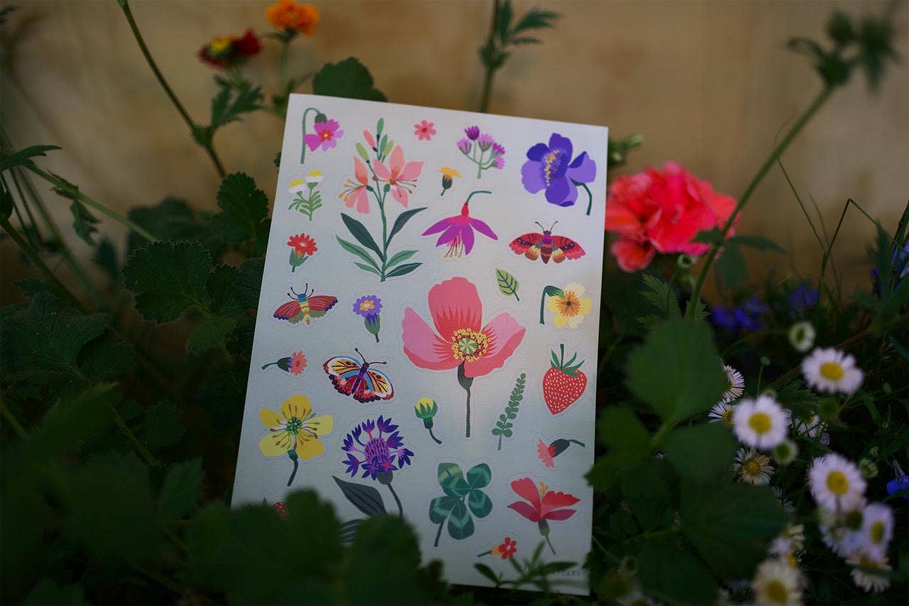 Brie Harrison Ltd – Engroshandel Klistermærke – Klistermærkeark pakke - havemotiv2