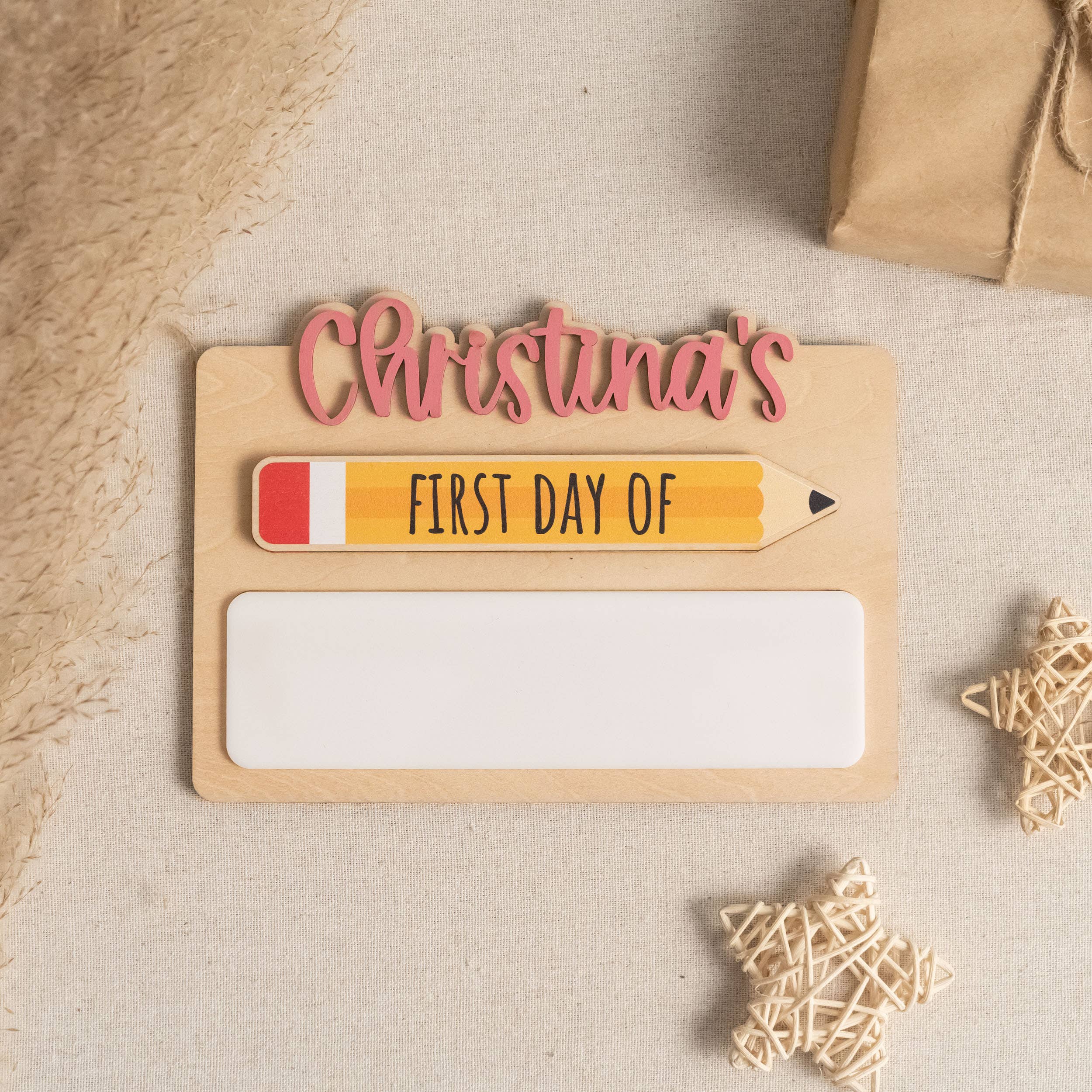 BearCrafts – wholesale Christmas Wall Art – First Day School Sign For Capturing Milestone Memories Y8613