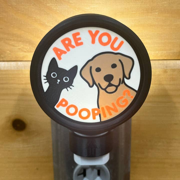 Funny Bathroom Decor: 'Are You Pooping?', Funny Night Light for wholesale by G3 Studios