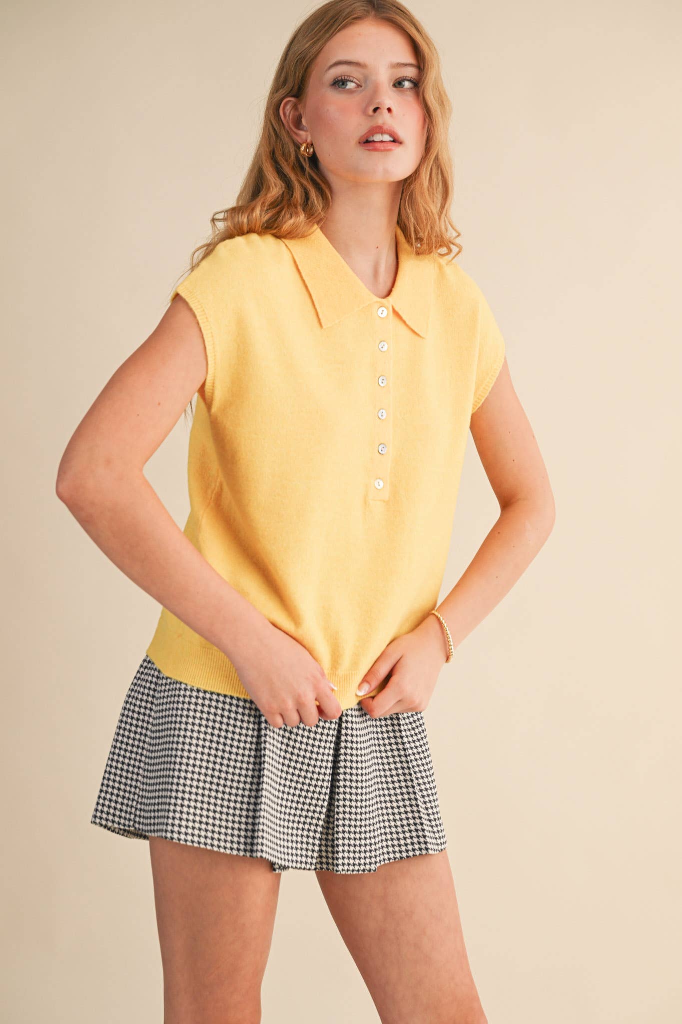 &MERCI – wholesale Tröjväst – Dam – ÄRMLÖS TRÖJA MED KRAGE MSW1123125